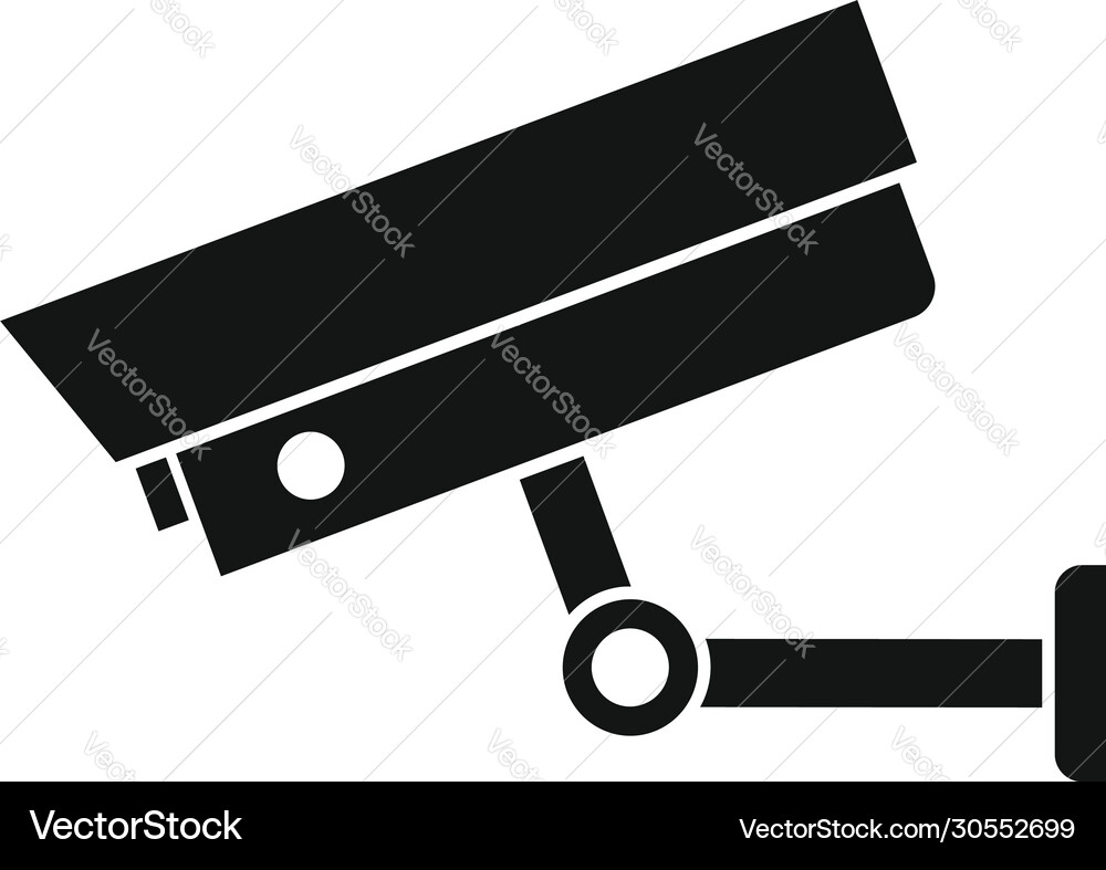 Security camera icon simple style Royalty Free Vector Image