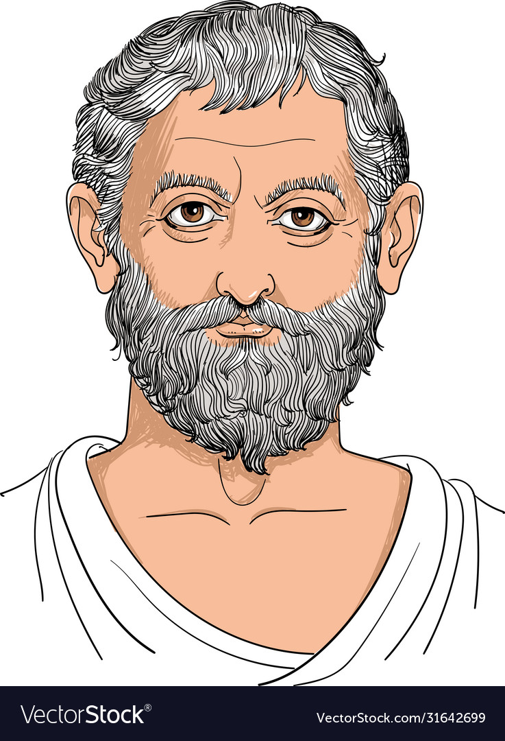 Thales of miletus Royalty Free Vector Image - VectorStock