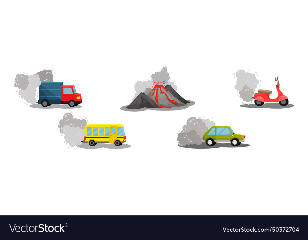 Air pollution sources with industrial fume