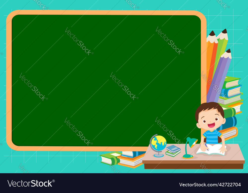 Education concept with student boy Royalty Free Vector Image