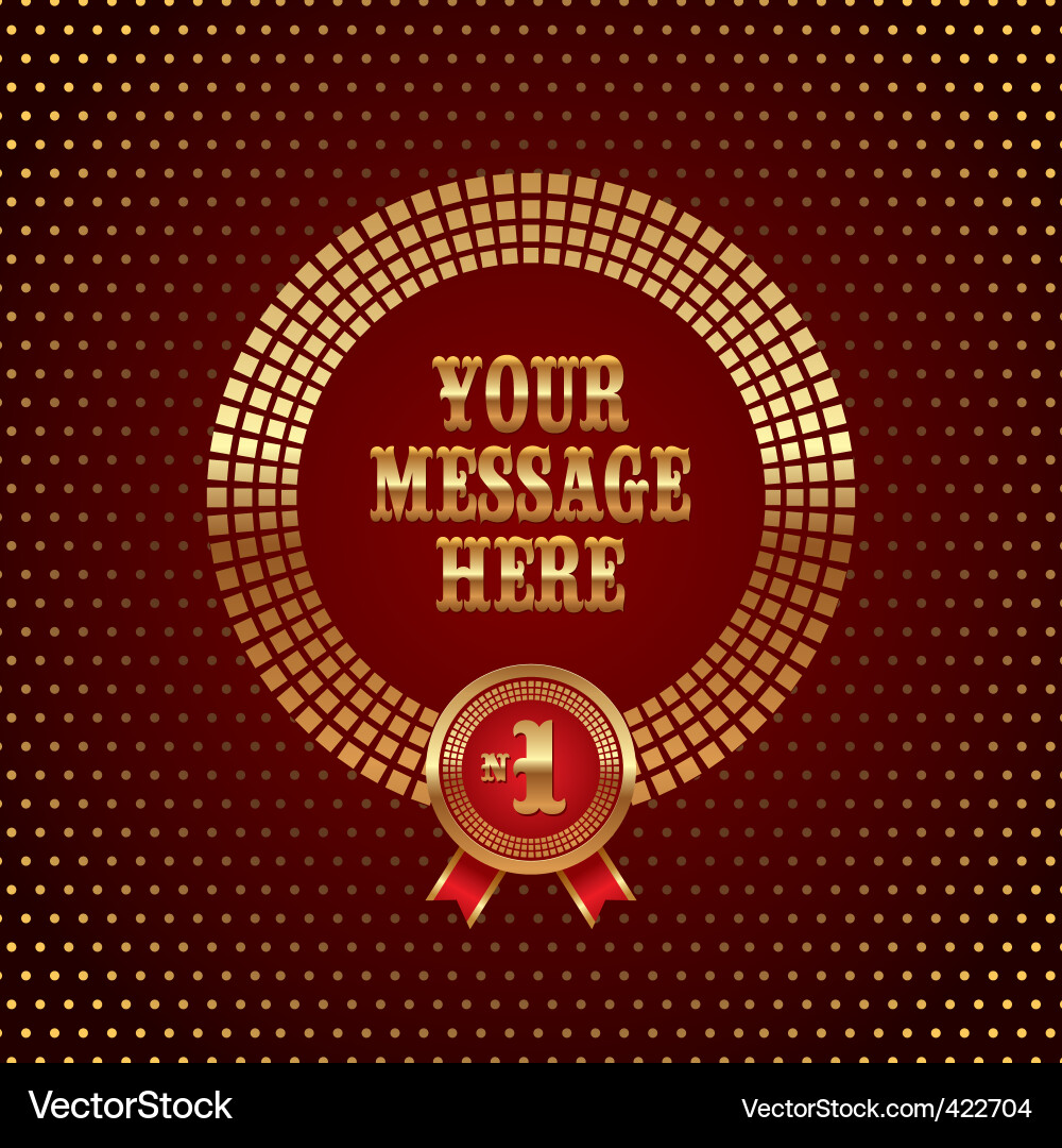 Gold frame Royalty Free Vector Image - VectorStock