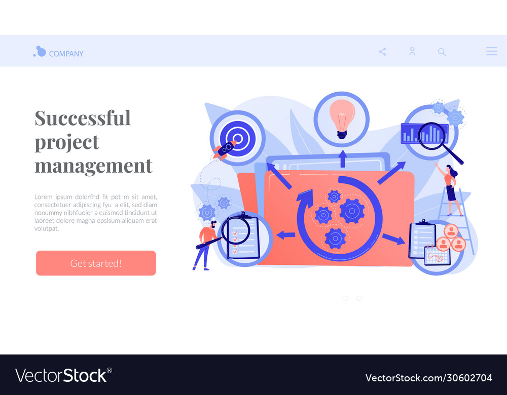 Project life cycle concept landing page