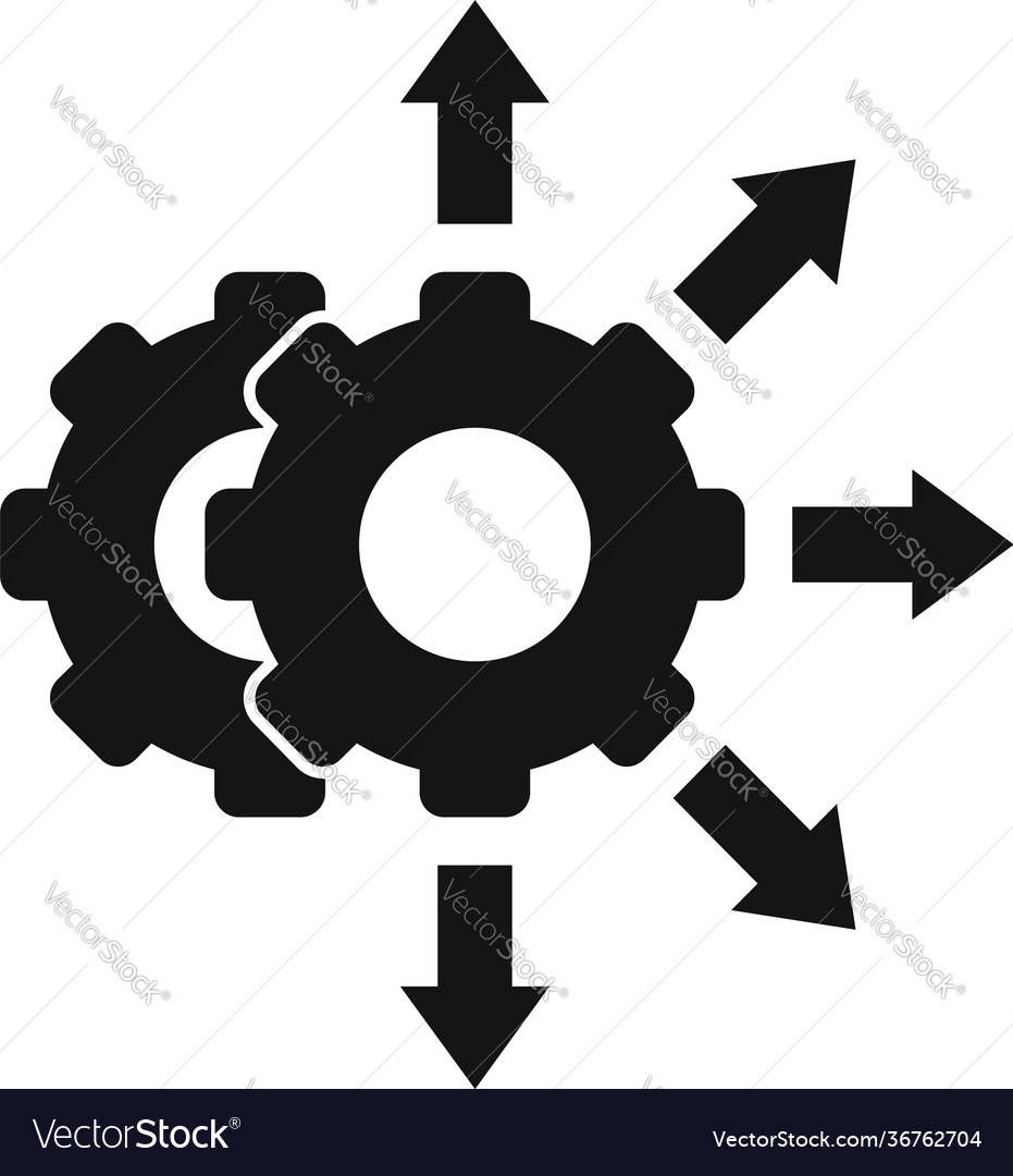 Project restructuring icon simple style Royalty Free Vector