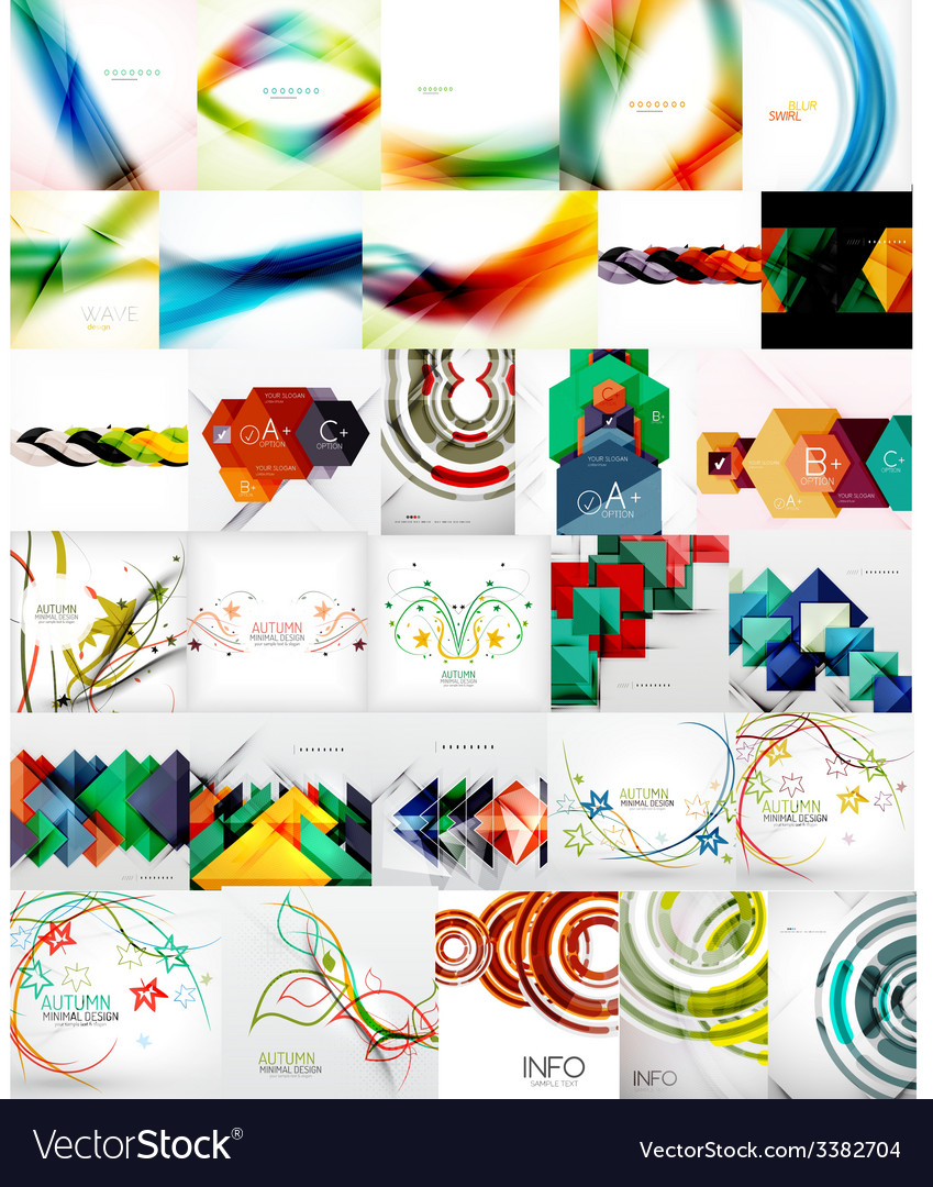 Set of abstract backgrounds Royalty Free Vector Image