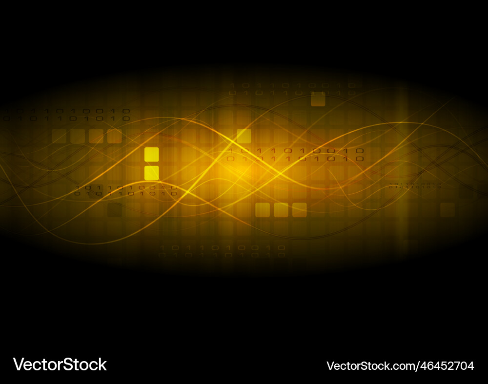 Shiny waves tech design Royalty Free Vector Image