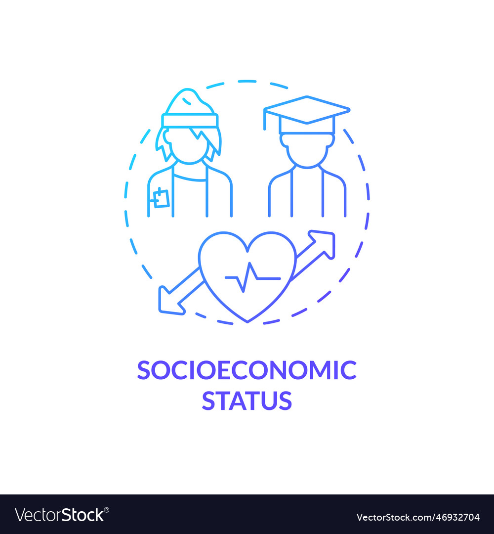 Socioeconomic status blue gradient concept icon