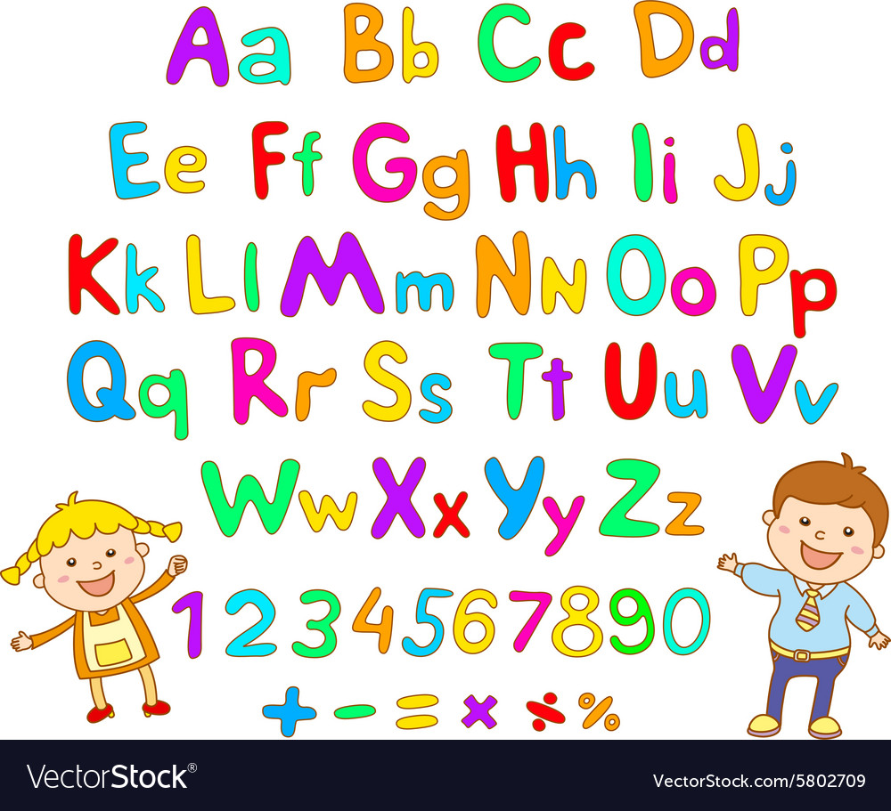 Abc for kids alphabet kids children fun Royalty Free Vector