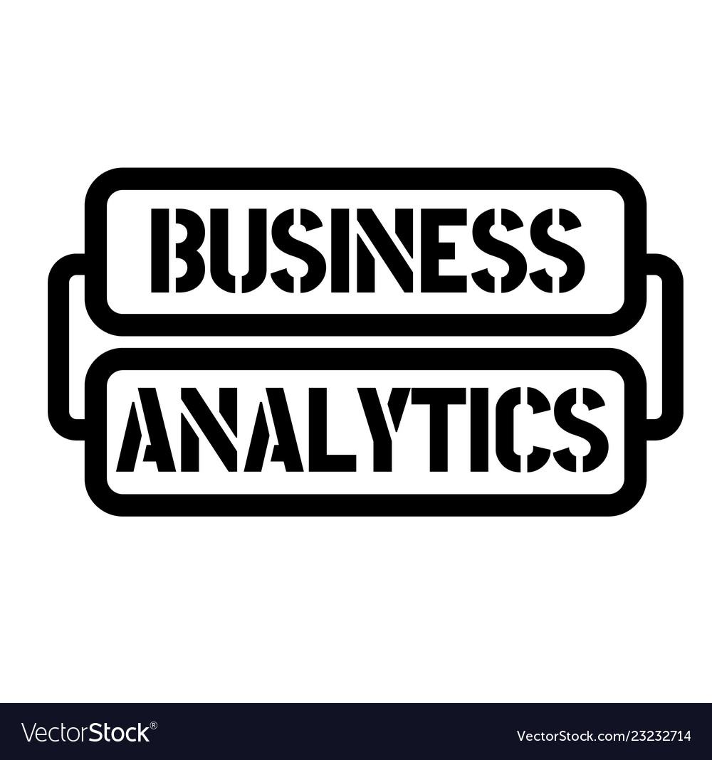 Business analytics stamp