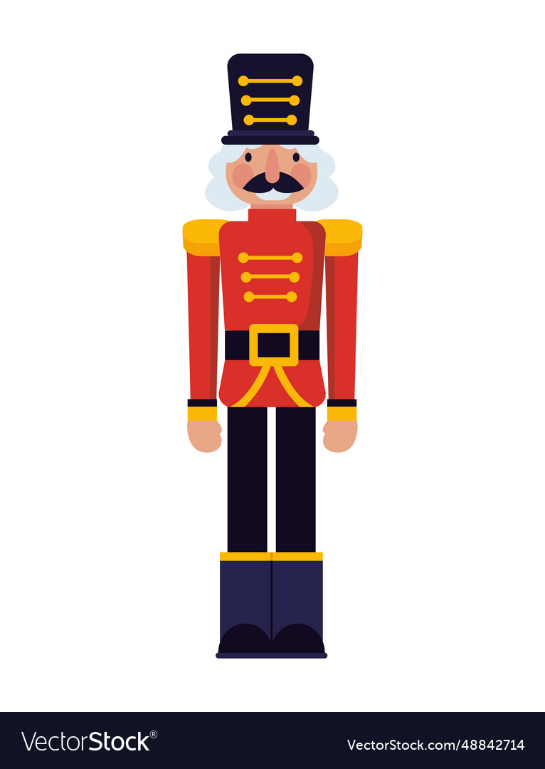 Christmas character nutcracker Royalty Free Vector Image