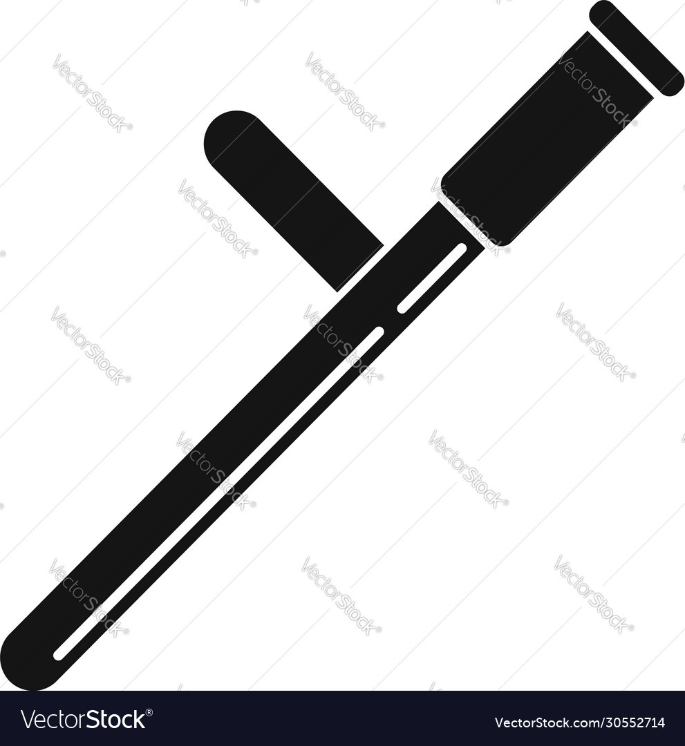 Police baton icon simple style Royalty Free Vector Image