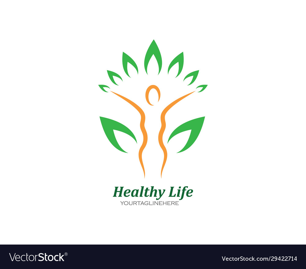 Woman character with leaves icon Royalty Free Vector Image