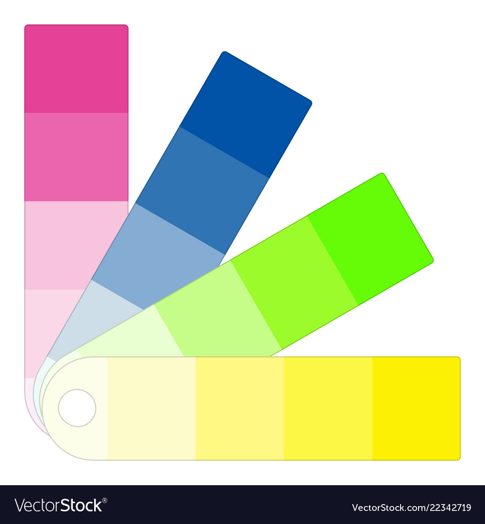 Colorful cartoon wall color palette Royalty Free Vector