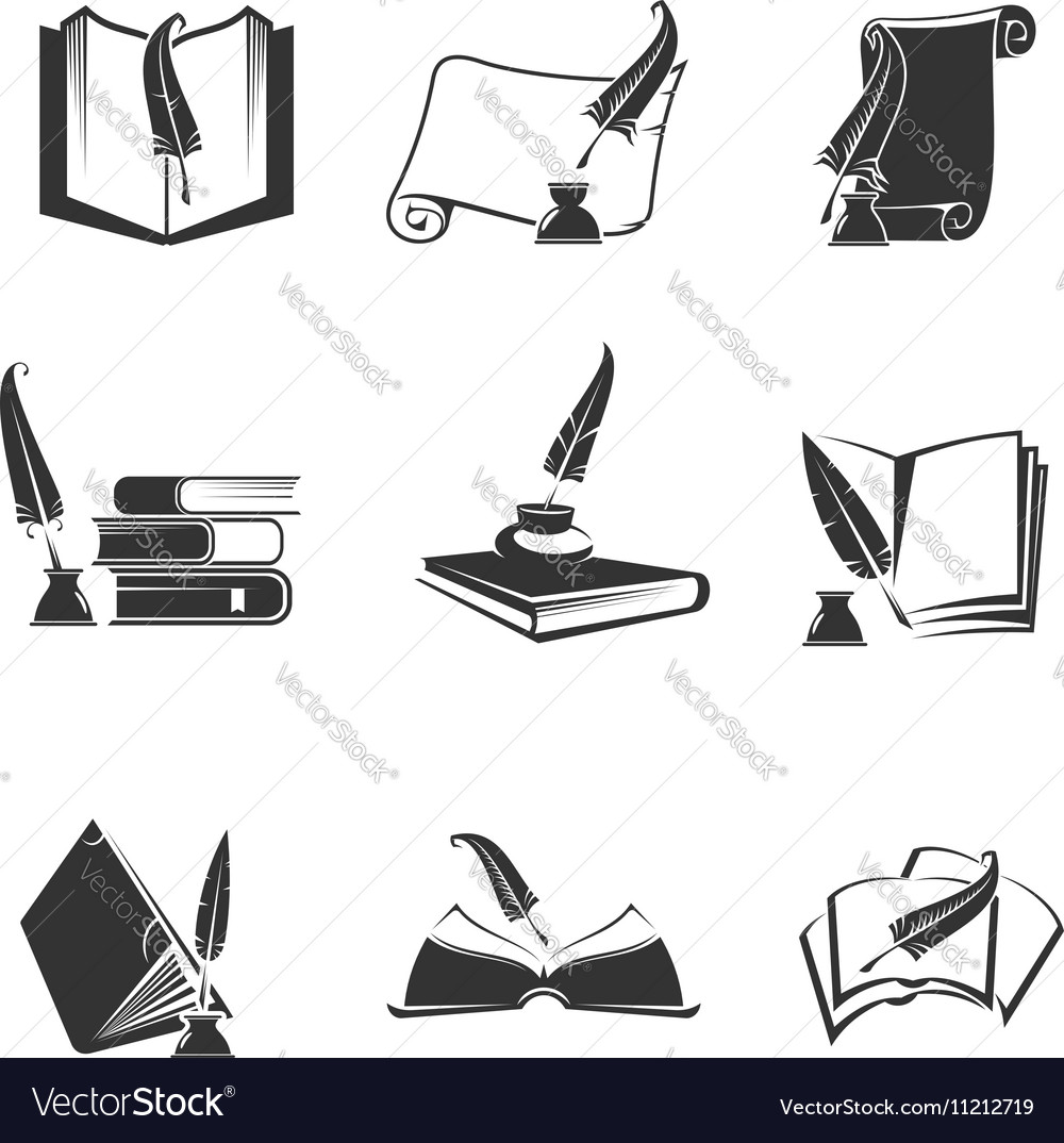 Icons of science study knowledge Royalty Free Vector Image