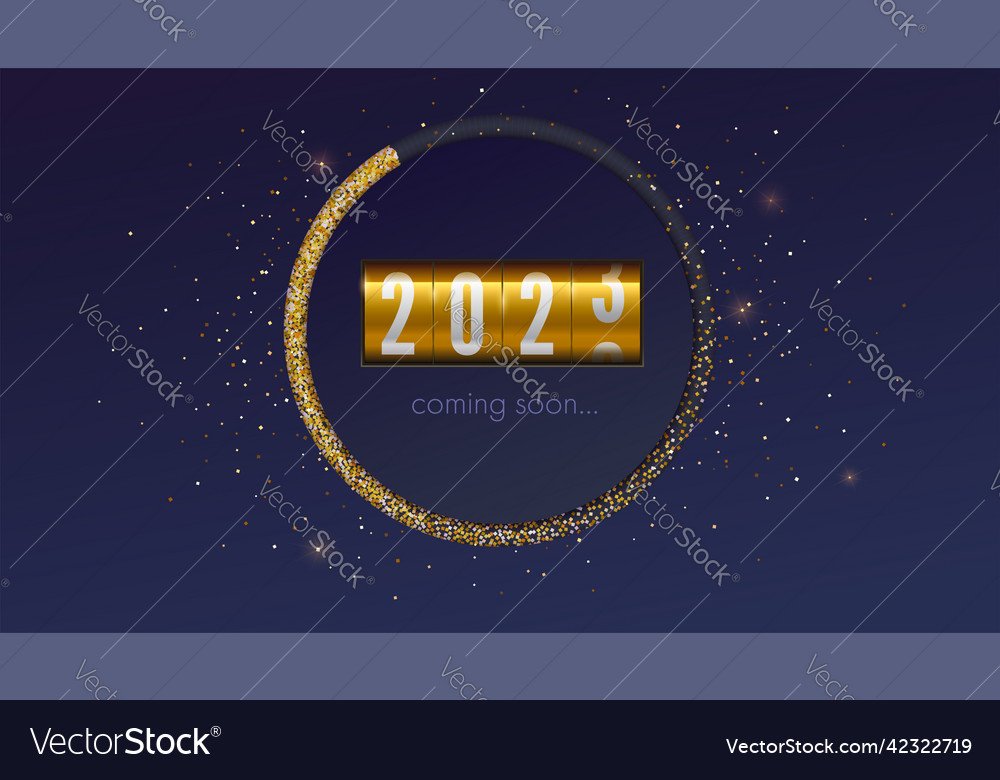 Mechanical timer countdown to 2023 new year Vector Image