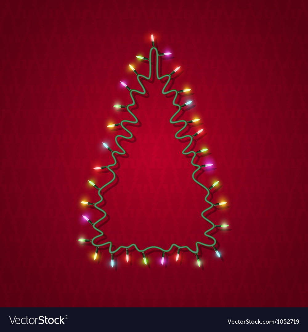 Silhouette of christmas tree Royalty Free Vector Image