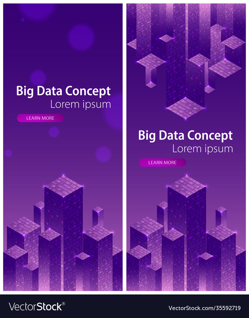 Technology background big data concept binary Vector Image