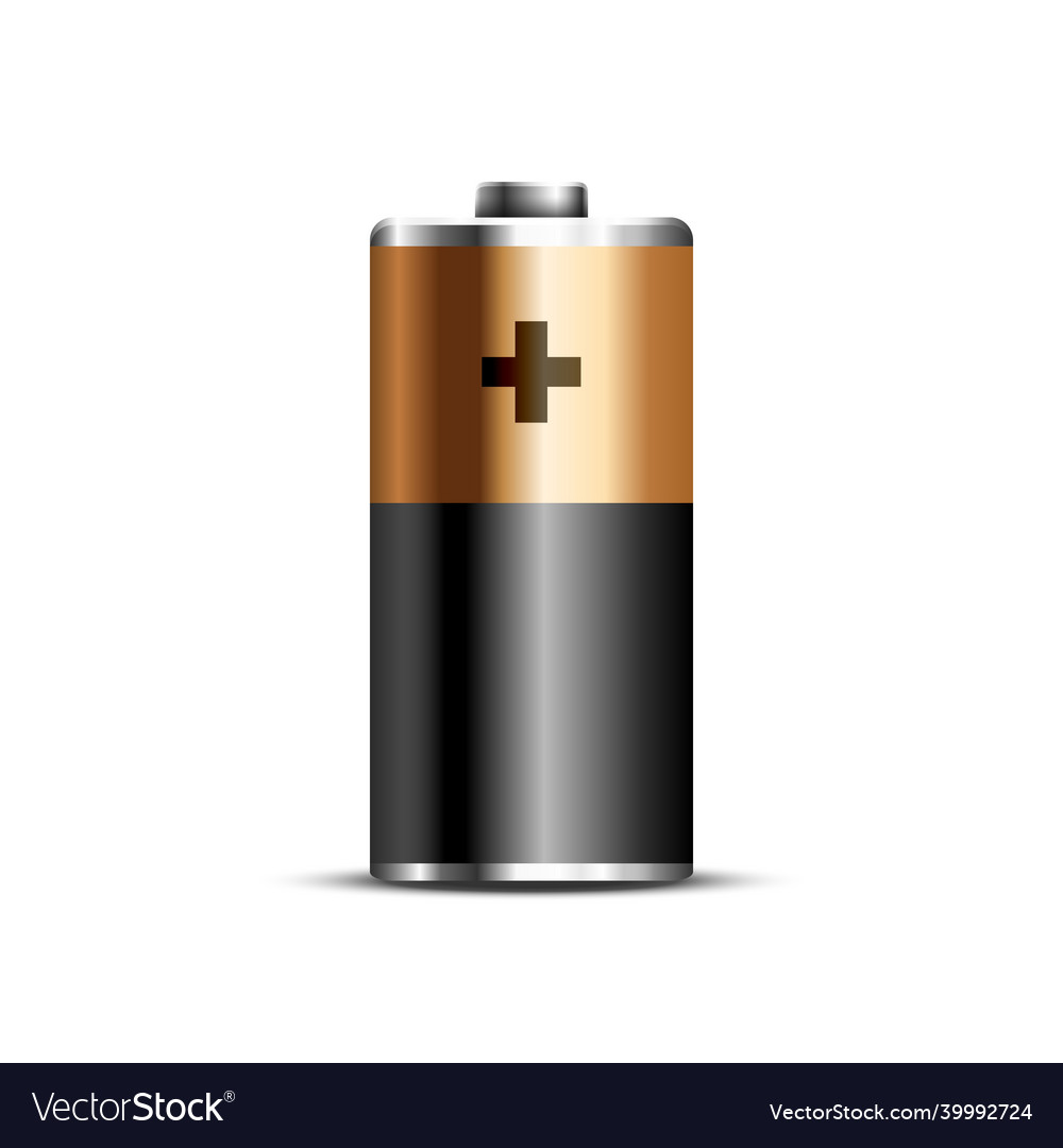 Battery level 3d icon mockup glossy energy Vector Image