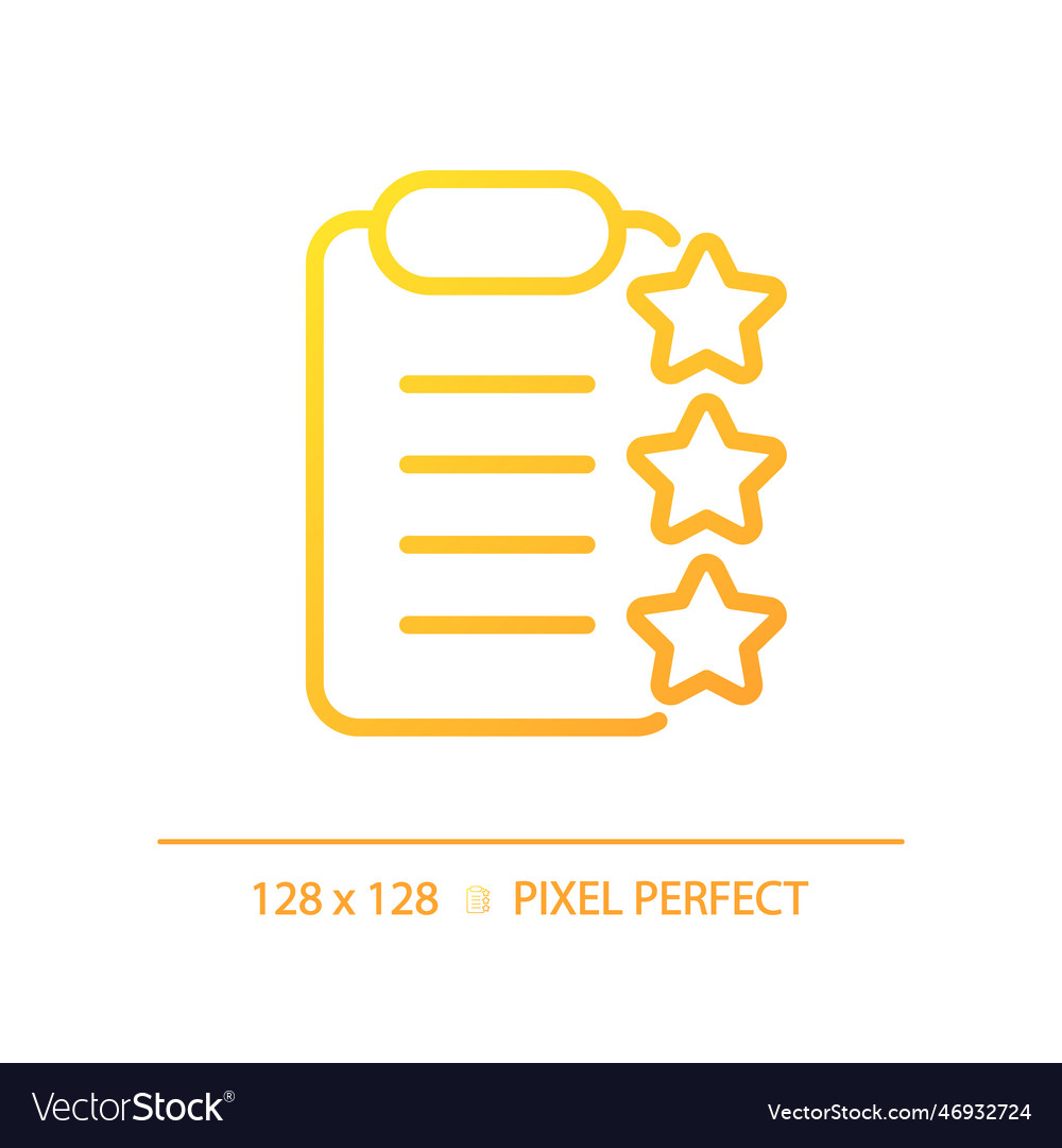 Clipboard with stars pixel perfect gradient