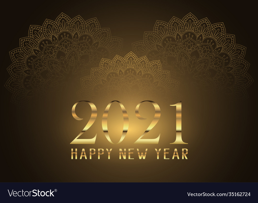 Elegant happy new year background with decorative