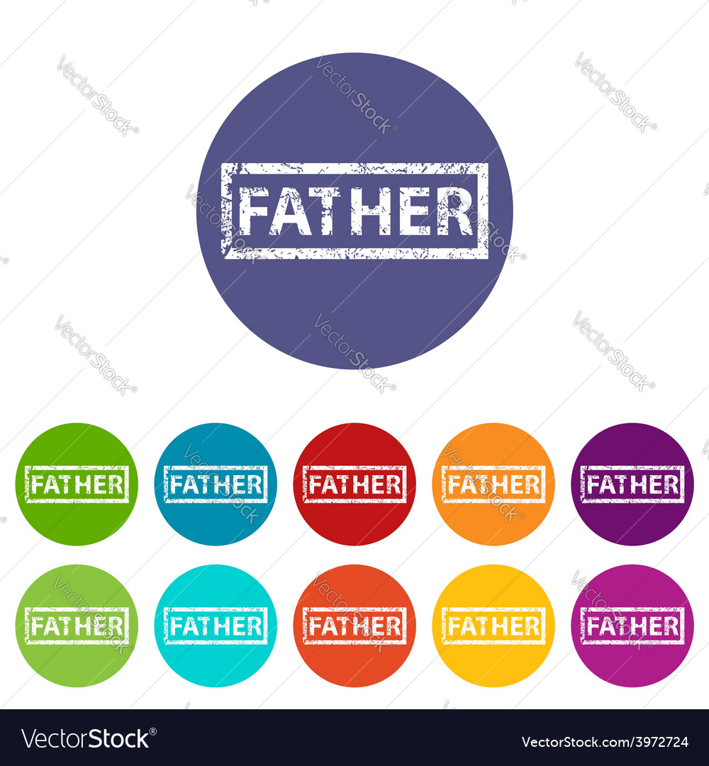 Father flat icon Royalty Free Vector Image - VectorStock