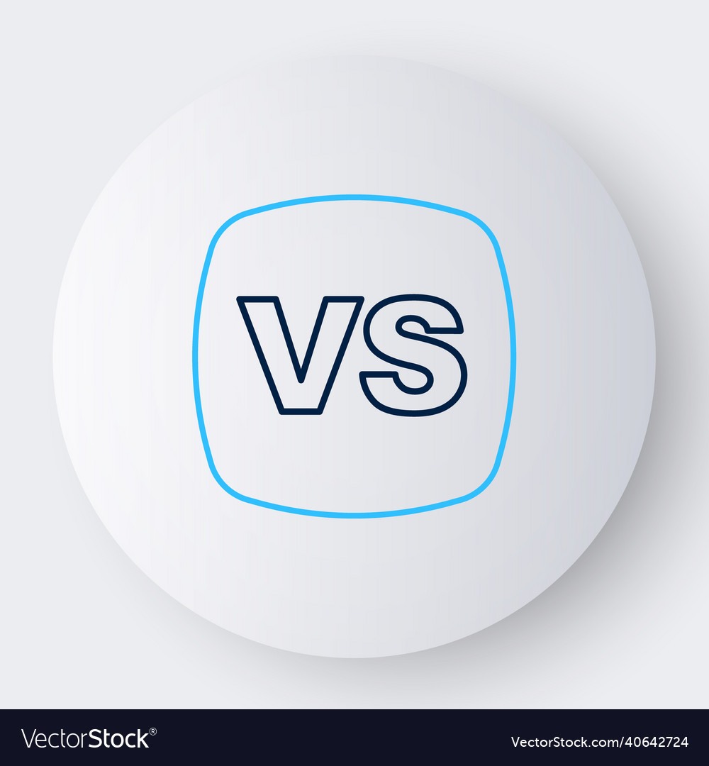 Line vs versus battle icon isolated on white Vector Image