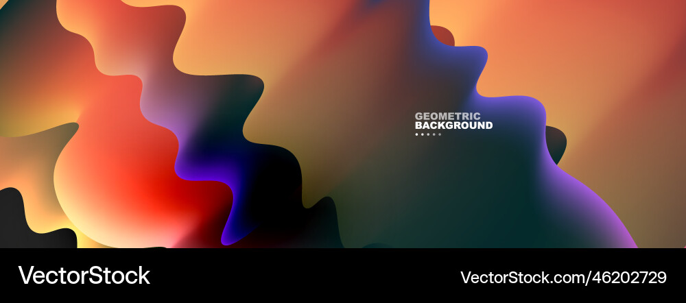 Dynamic liquid waves abstract background Vector Image