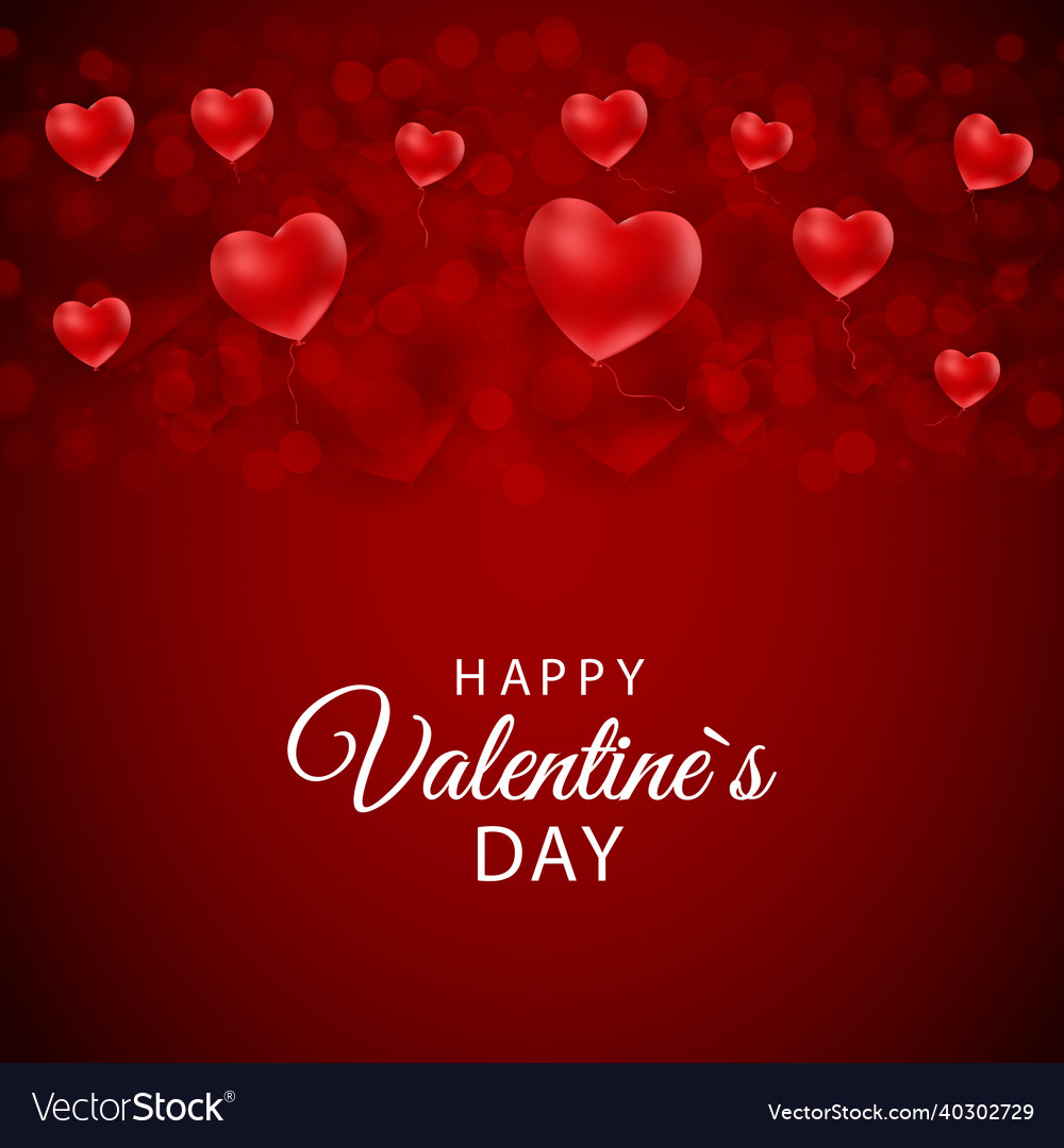 Happy valentines day card with heart Royalty Free Vector