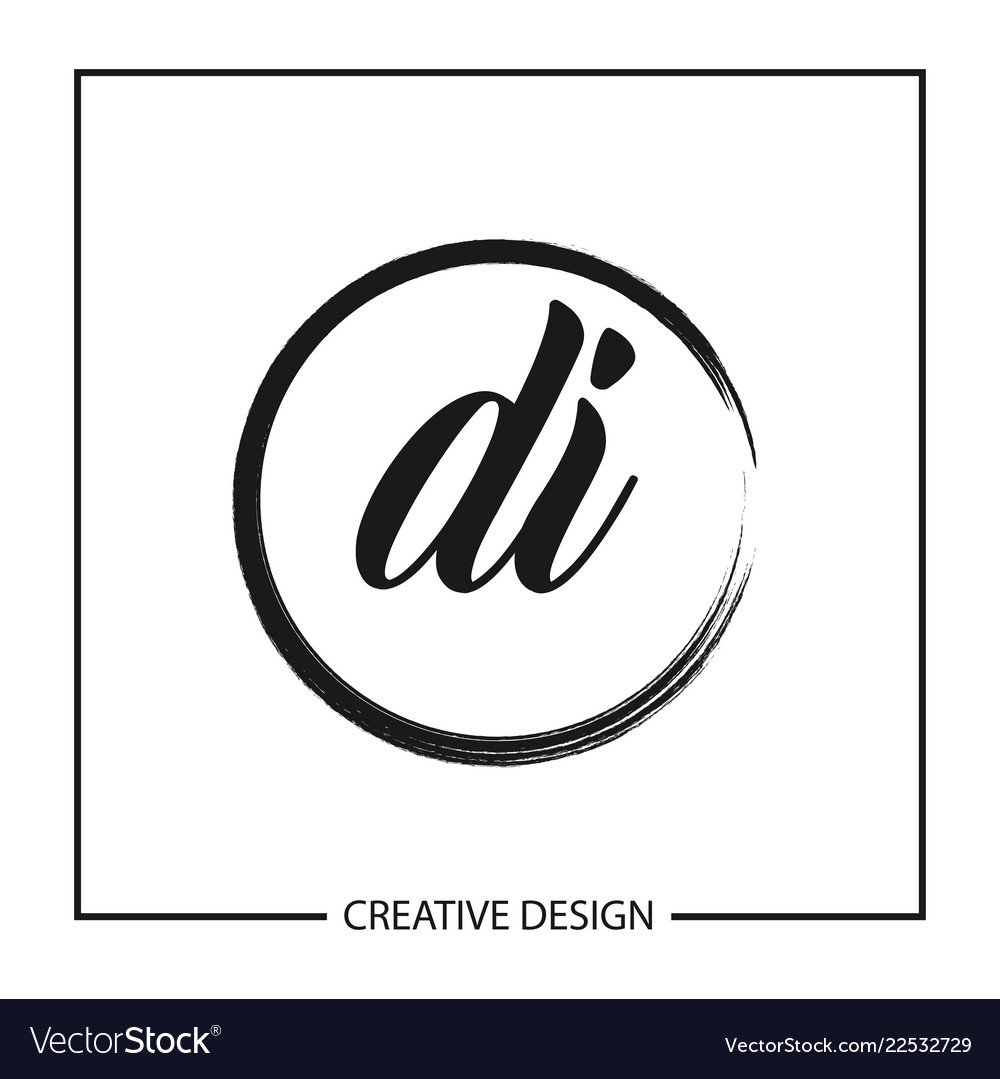 Initial letter di logo template design Royalty Free Vector