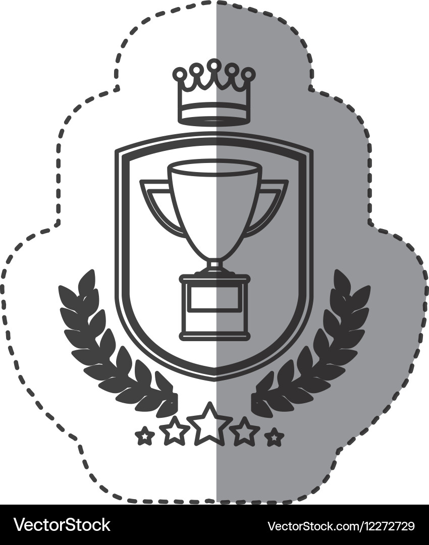 Isolated trophy inside label design Royalty Free Vector
