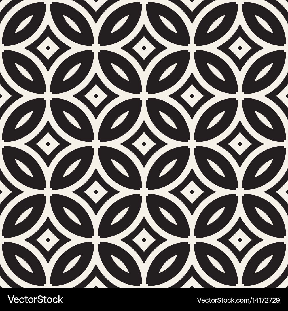 Seamless geometric rounded lines pattern Vector Image