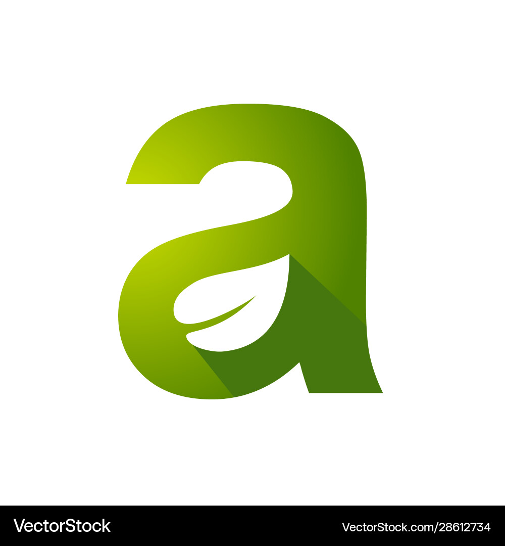 A initial for leaf logo template Royalty Free Vector Image
