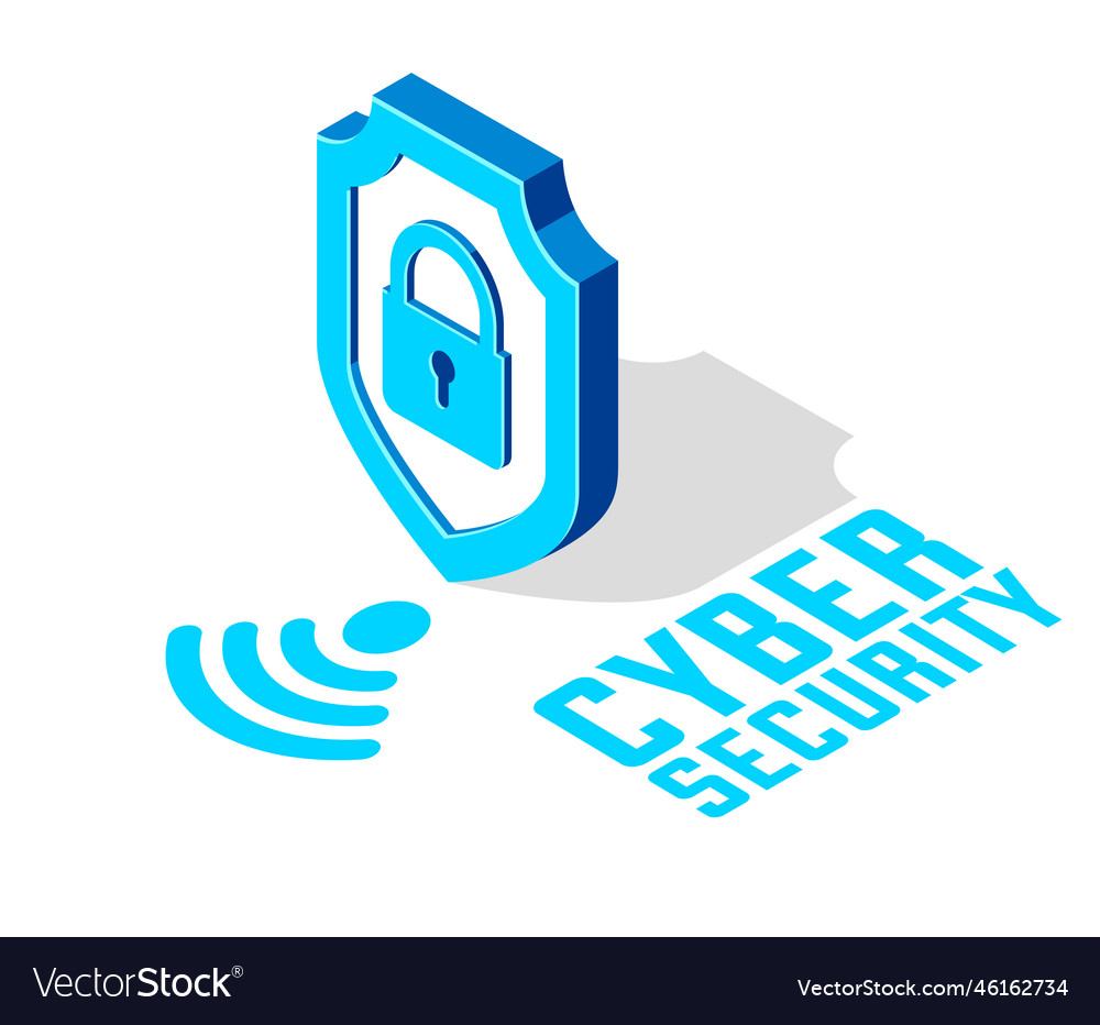 Electronic data protection and cyber security Vector Image