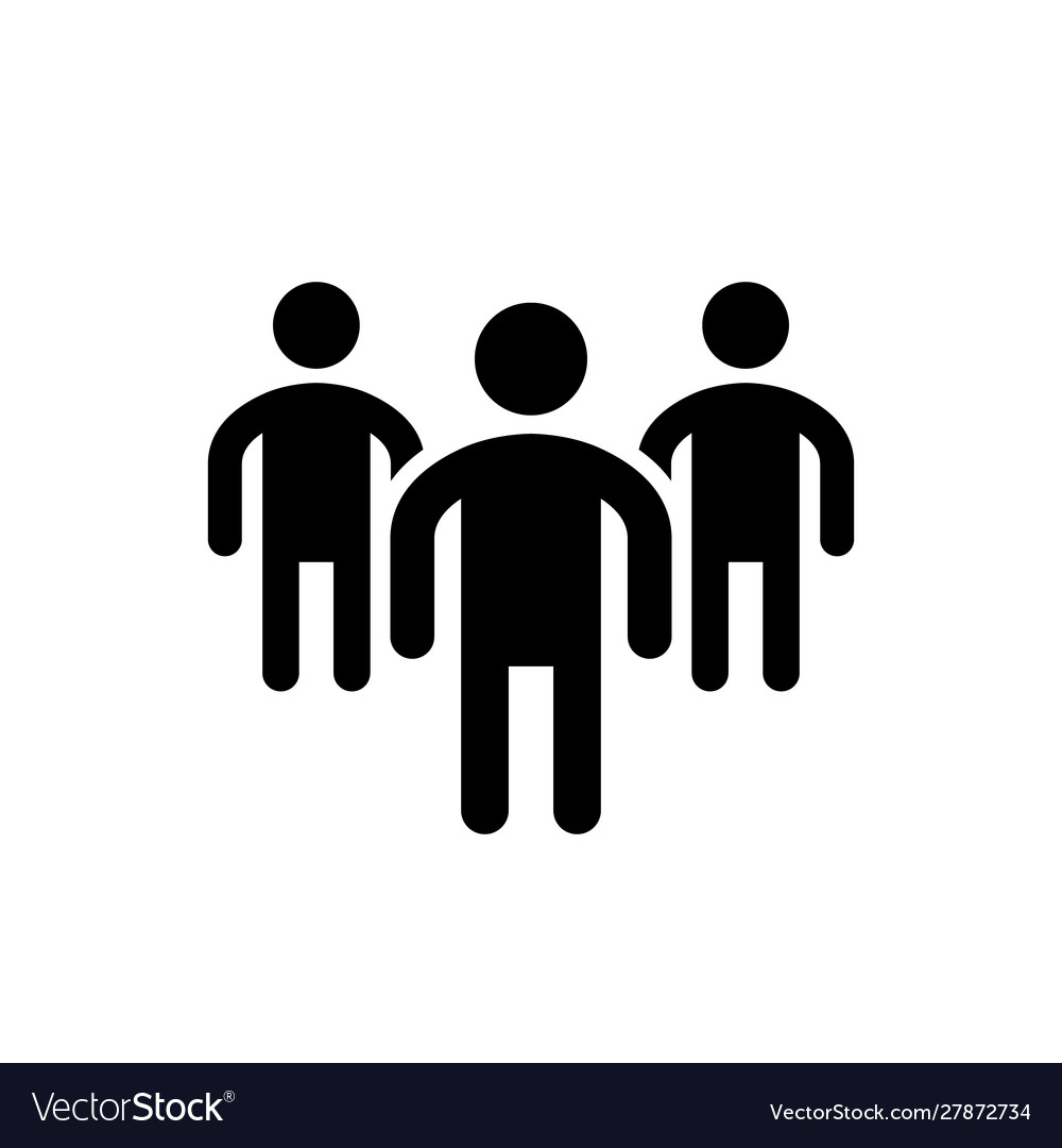 Group people glyph icon Royalty Free Vector Image