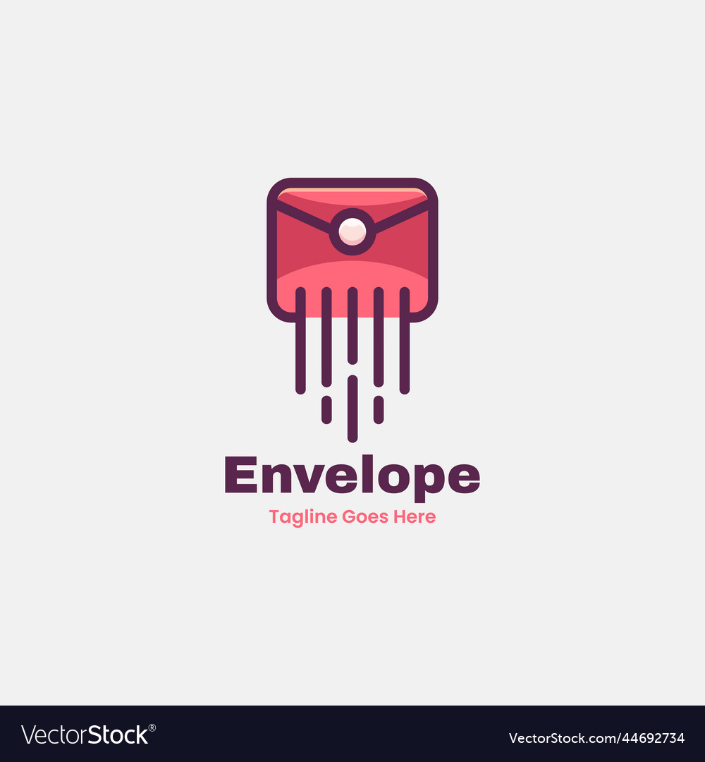 Logo envelope simple mascot style Royalty Free Vector Image