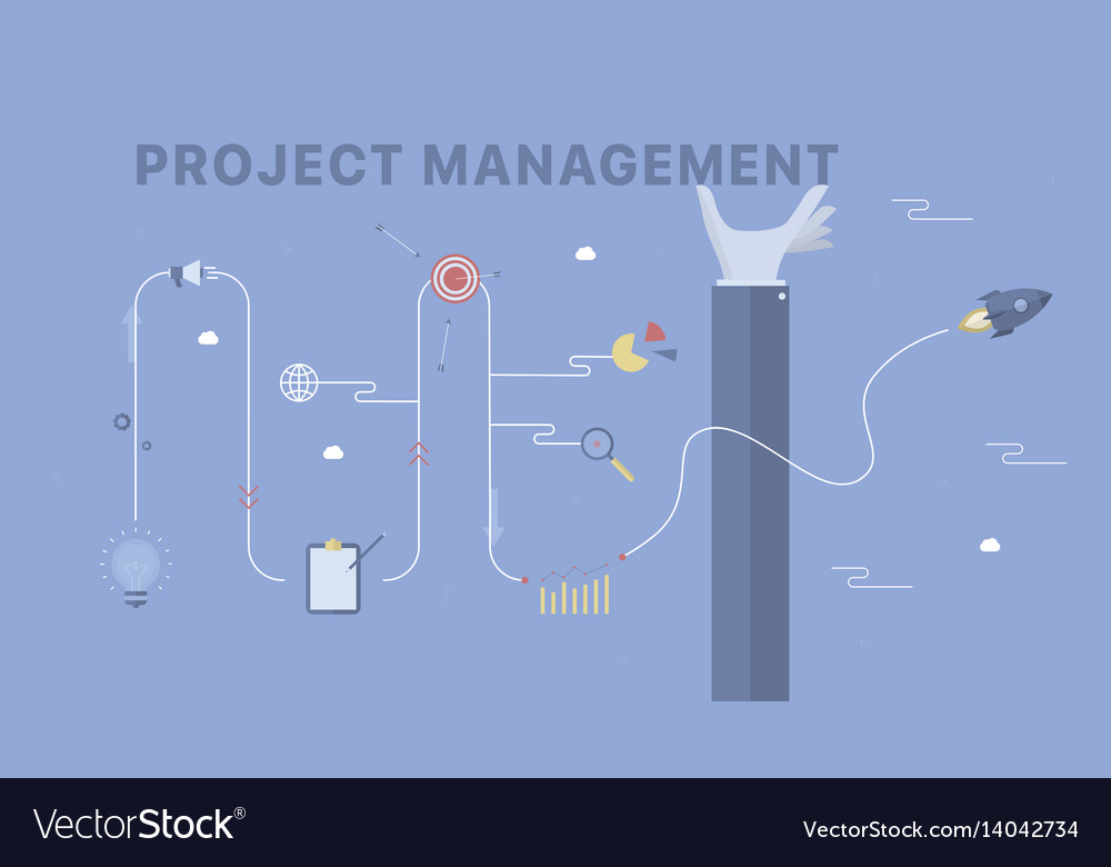 Project management background Royalty Free Vector Image