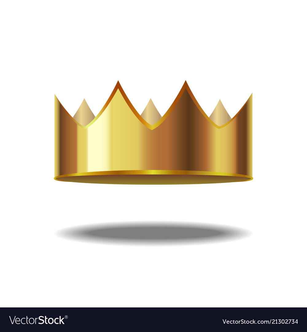 Realistic detailed 3d golden crown