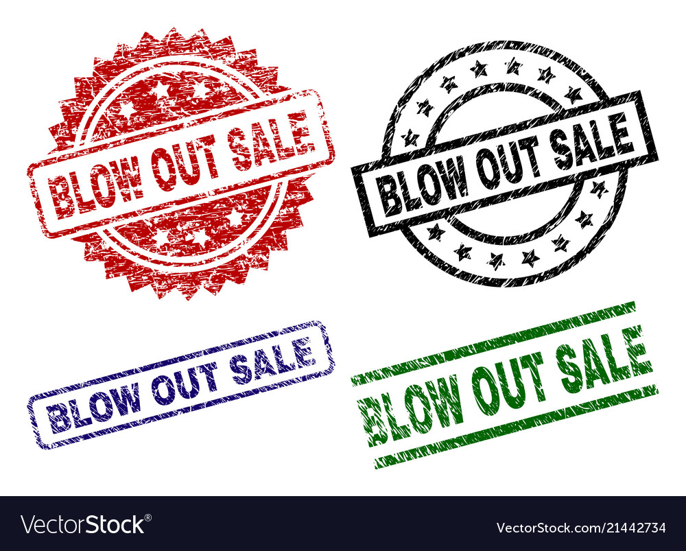 Scratched textured blow out sale seal stamps