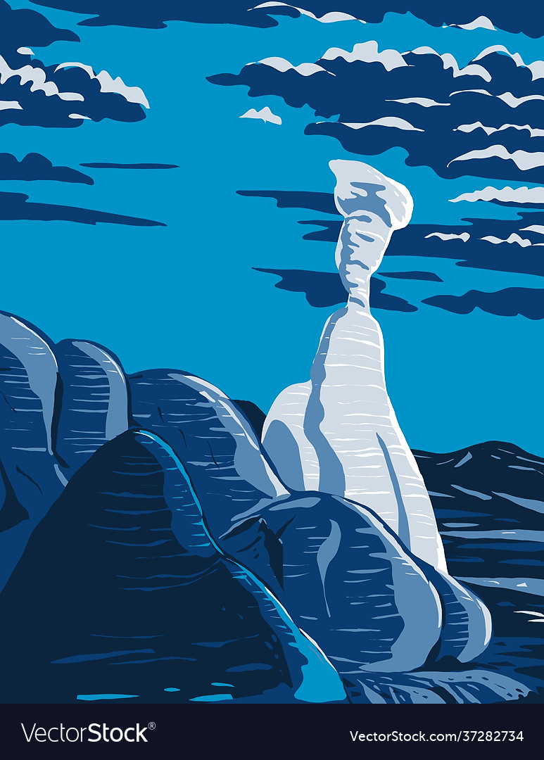 Toadstools in grand staircase-escalante vector image Toadstools in grand staircase-escalante