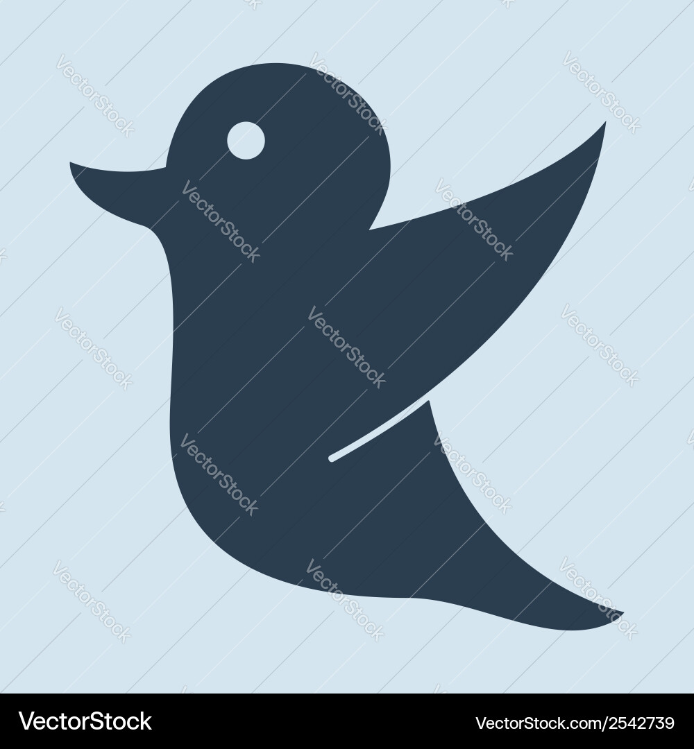 Drawing a twitter holding for social media tag Vector Image
