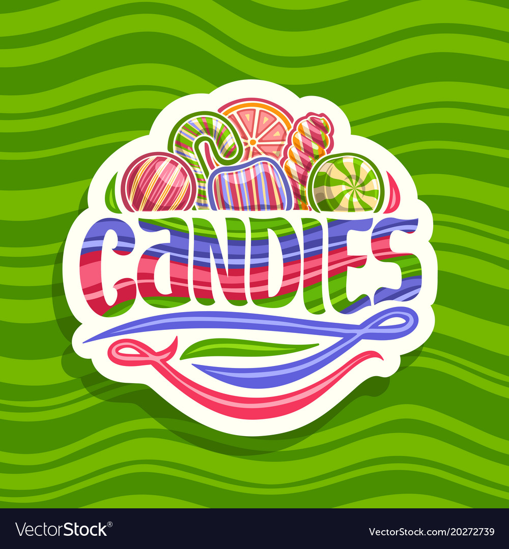 Logo for hard candies Royalty Free Vector Image