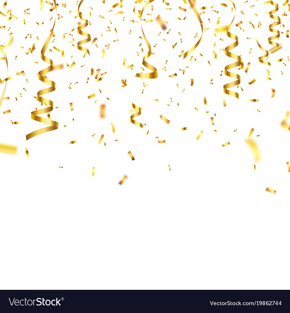 christmas golden confetti with