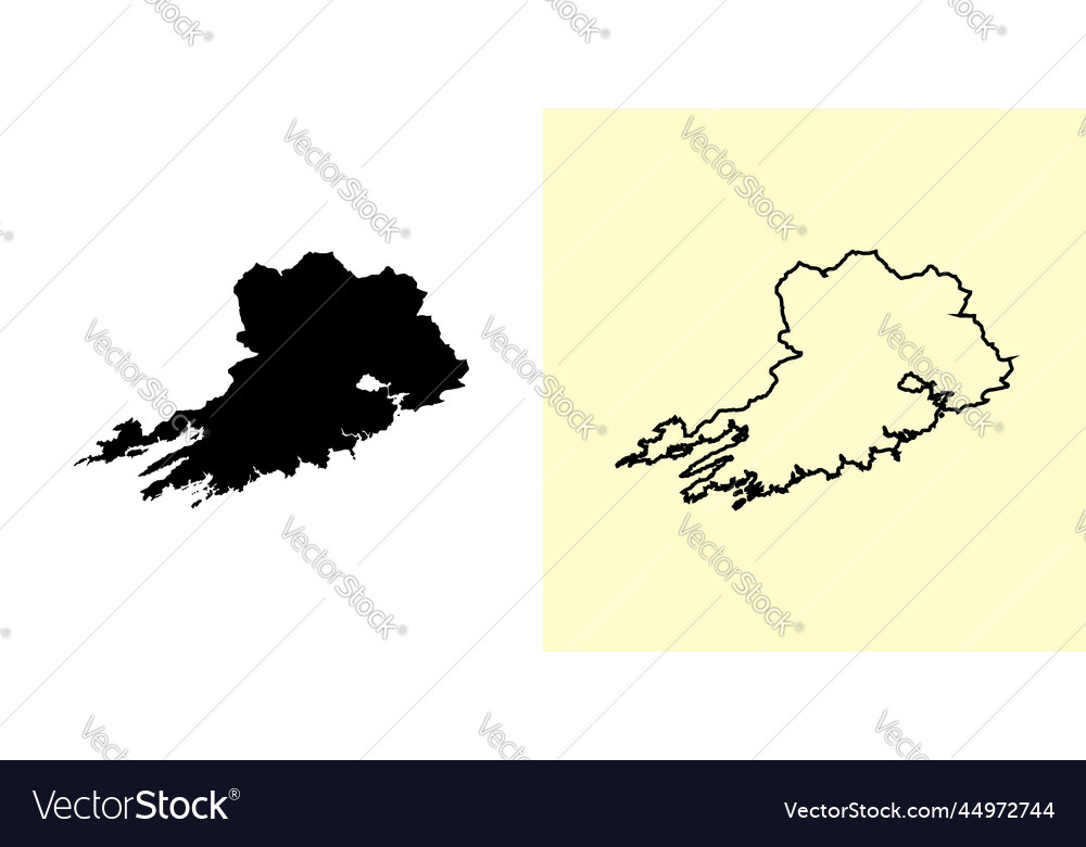 Cork map ireland europe filled and outline map Vector Image