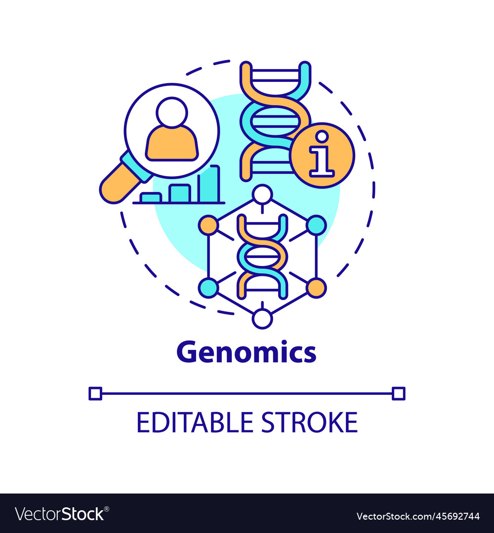 Genomics concept icon vector image Genomics concept icon