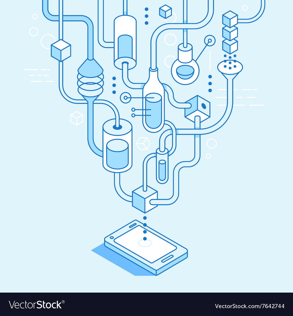Mobile app development concept