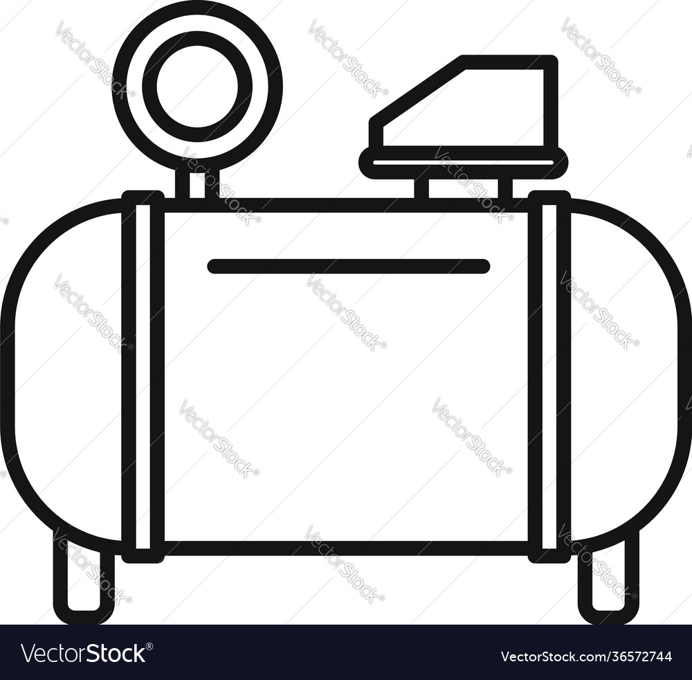 Power air compressor icon outline style Royalty Free Vector