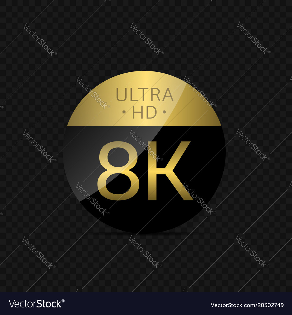 8k ultra hd icon