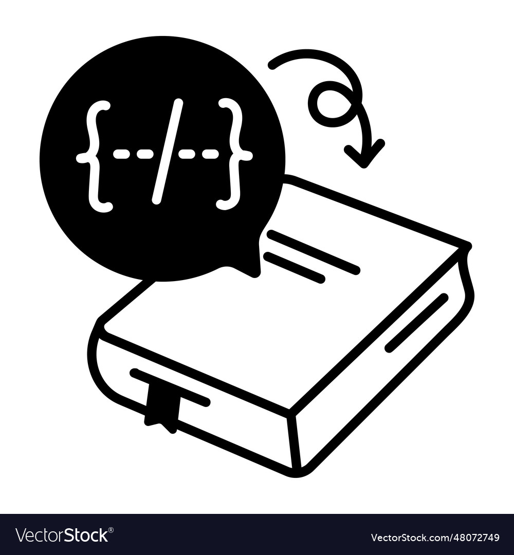 Coding book Royalty Free Vector Image - VectorStock