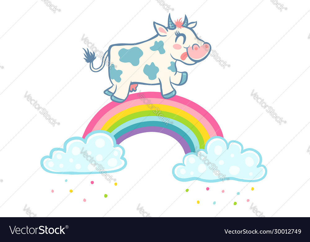 Rainbow Cow Print Wallpaper