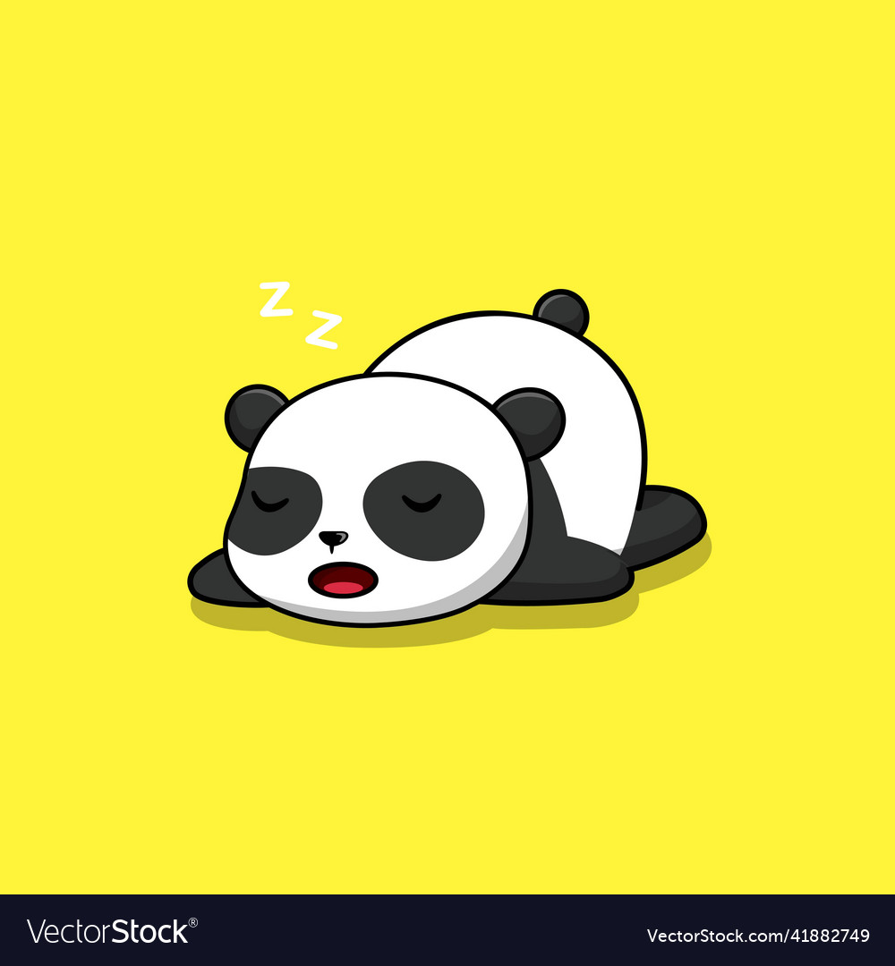 Cute panda sleeping Royalty Free Vector Image - VectorStock