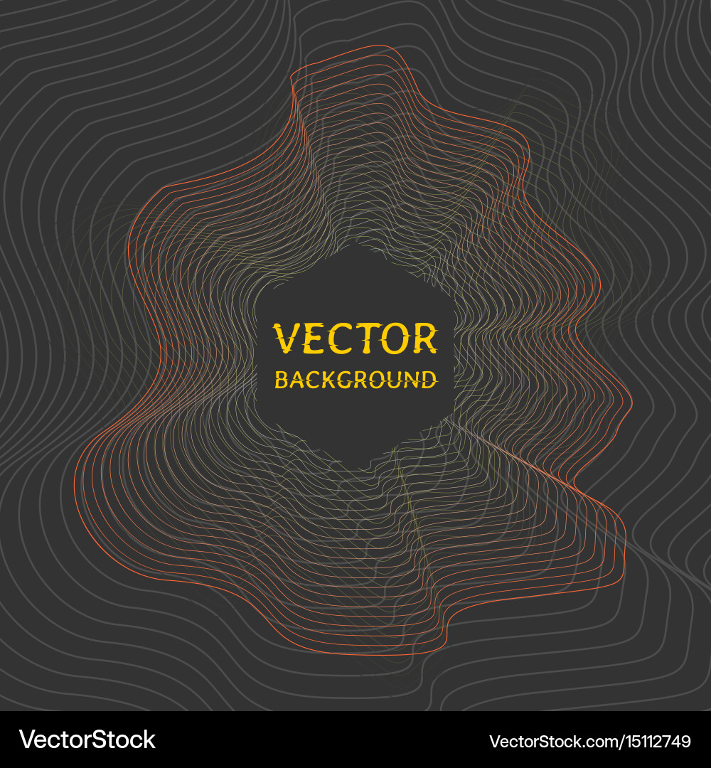 Technology abstract background with waves Vector Image